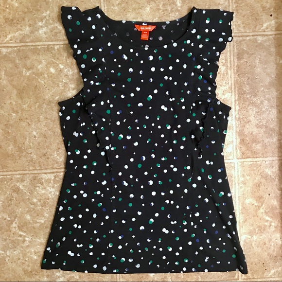 Ruffle sleeve polka dot top - Picture 3 of 5